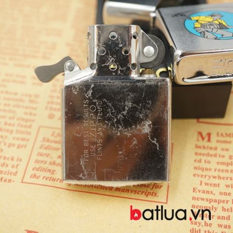 zippo cổ mỹ chính hãng mẫu bạc xước sản xuất năm 1989