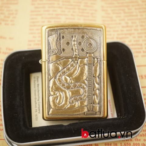 Zippo Cổ Số La Mã Brass Nôi Hình Ai Cập sản xuất năm XV, XVI