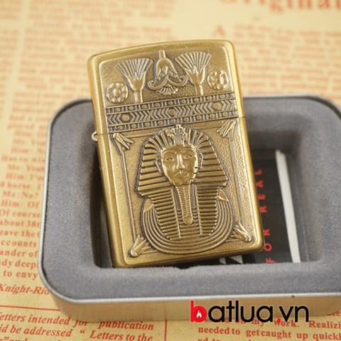 Zippo Cổ Số La Mã Brass Nôi Hình Ai Cập sản xuất năm XV, XVI