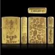 ZIPPO Lighter counter genuine original brass lateral skull danger signs