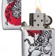 Zippo mạ Chrome in chúa sơn lâm